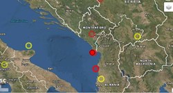 Novi potres u Jadranskom moru kod Ulcinja, osjetio se i na jugu Hrvatske