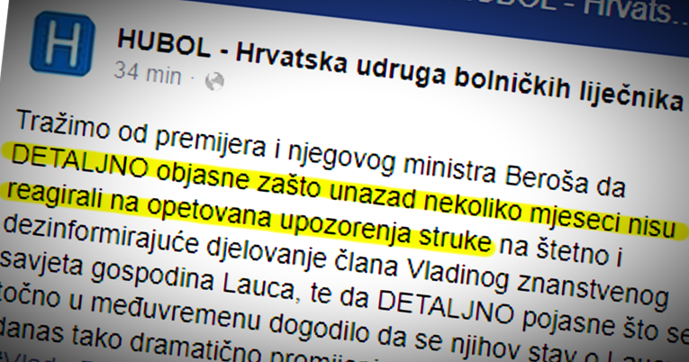 HUBOL: Neka Plenković i Beroš objasne zašto nisu reagirali na upozorenja o Laucu