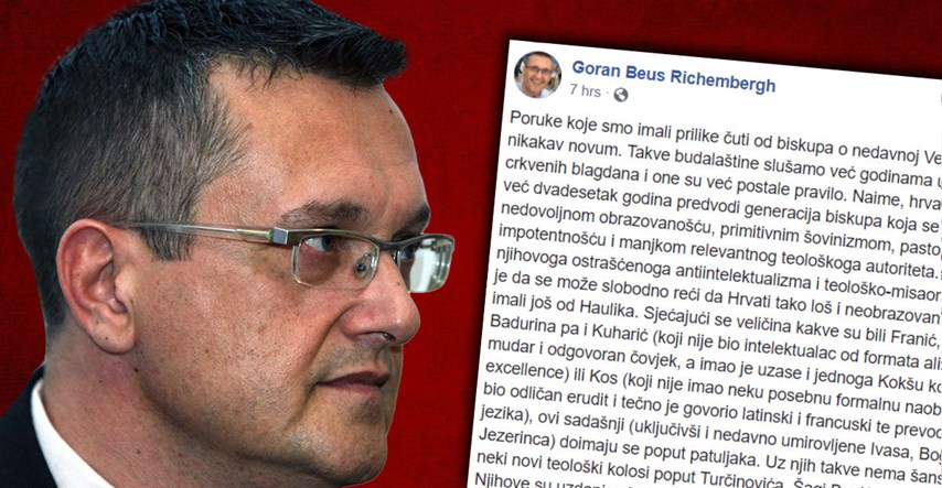 Goran Beus: Hrvatske katolike vode neobrazovani i šovinistički biskupi