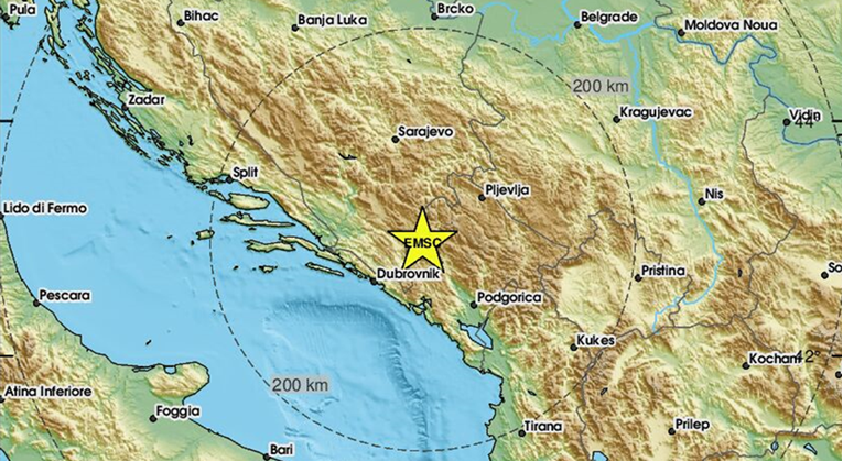 Potres 5.4 po Richteru pogodio Crnu Goru