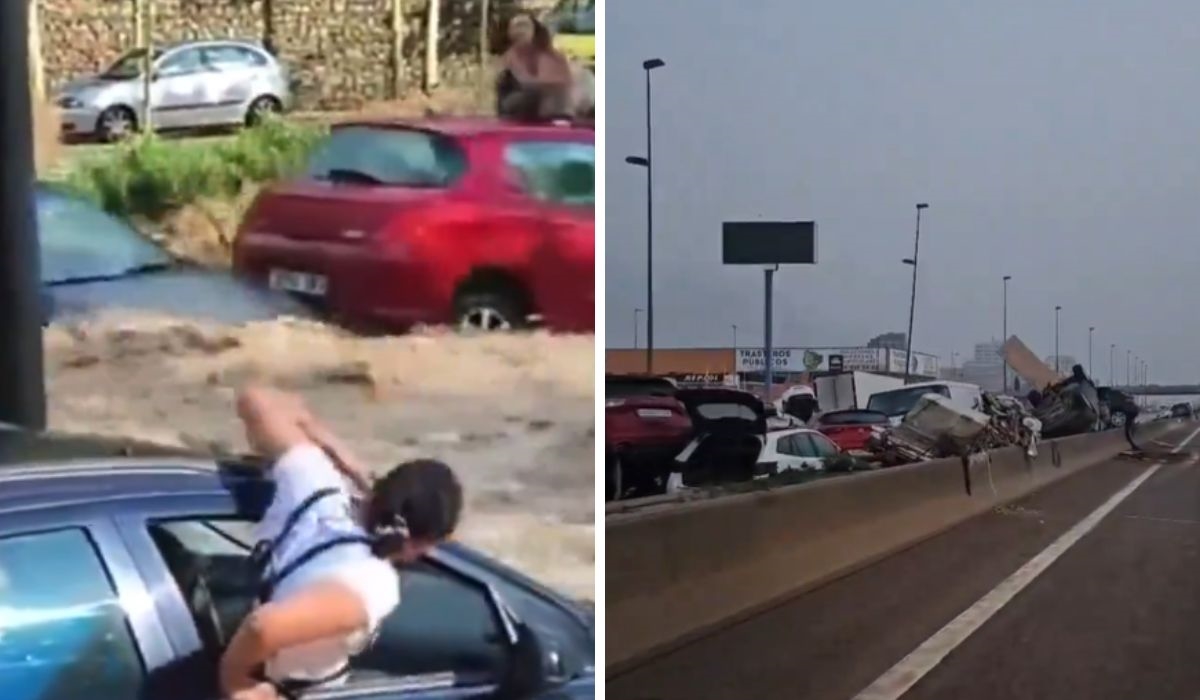 VIDEO Španjolci se u očaju penjali na krovove auta, na autocesti jezive scene