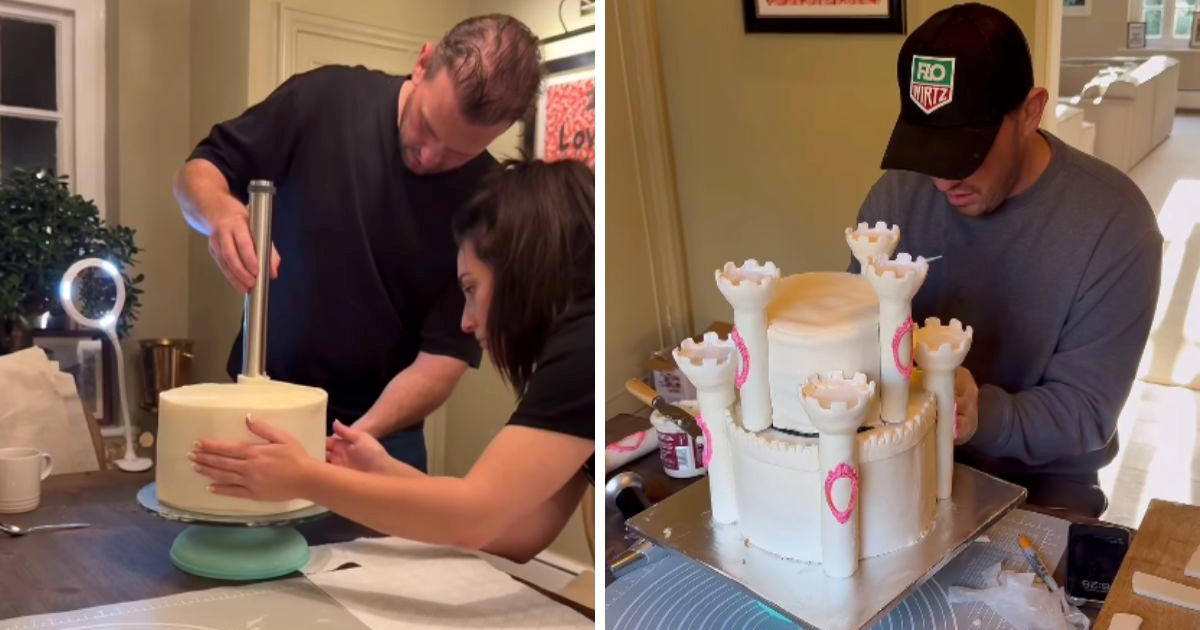 Svi slastičari su bili zauzeti, pa je tata odlučio sam ispeći tortu kćeri za rođendan