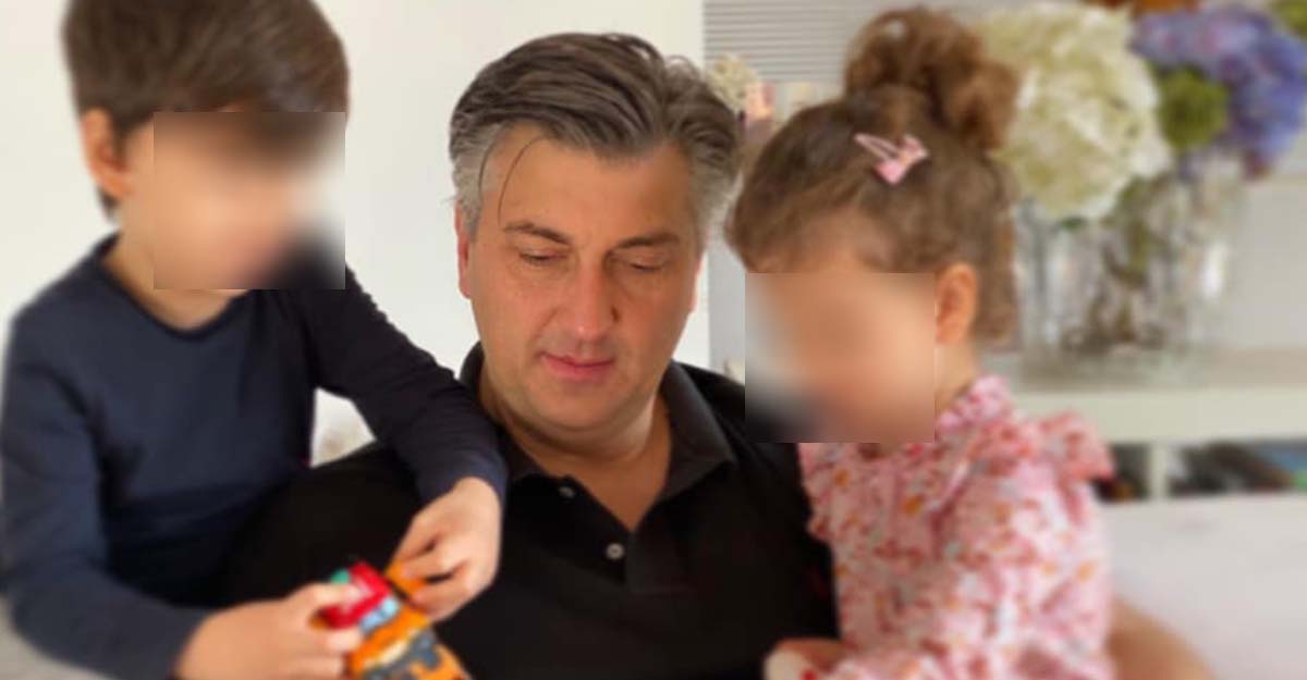 Plenković objavio jednu od rijetkih fotografija sa sinom i kćerkicom