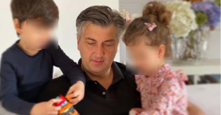 Plenković objavio jednu od rijetkih fotografija sa sinom i kćerkicom