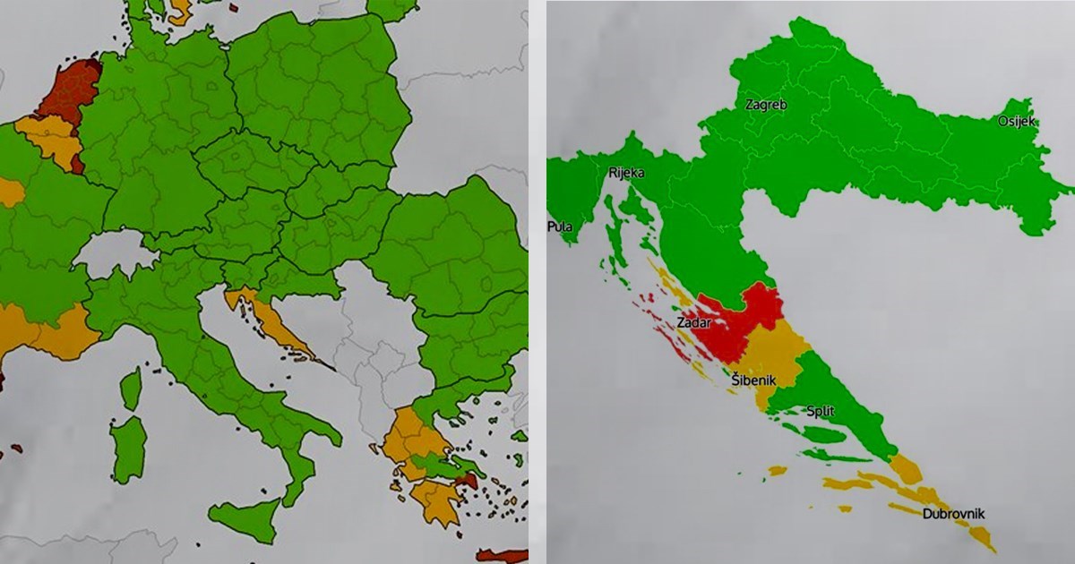 Istra je s najmanje zaraženih u narančastom. Treba li gledati stanje po županijama?