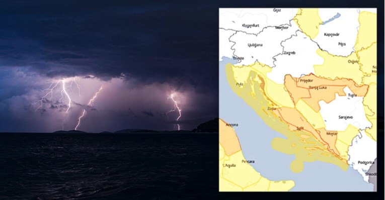 Stiže obilna kiša, Jadran će pogoditi nevremena i olujna bura. Izdan niz upozorenja