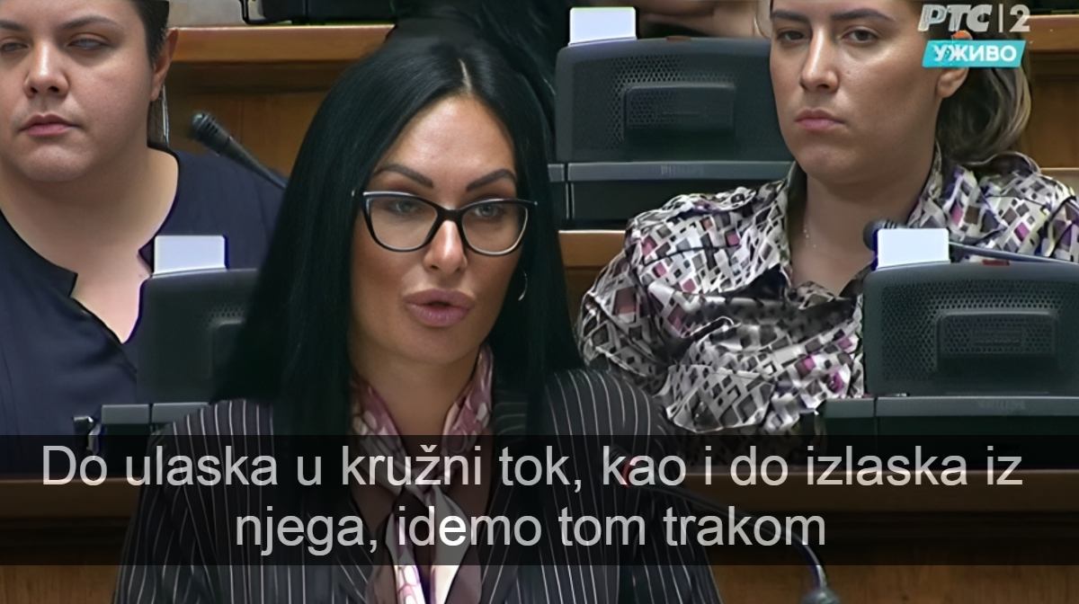 Vučićeva zastupnica u skupštini objašnjavala kako funkcionira kružni tok