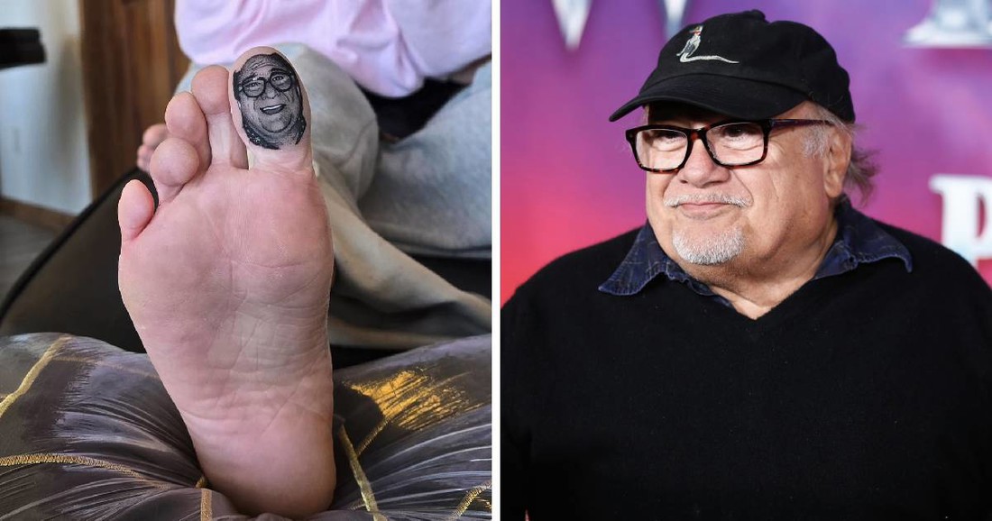 Žena tetovirala Dannyja DeVita na nožni palac, rezultat je postao viralan