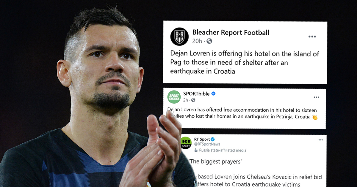 Lovren oduševio cijeli svijet ustupanjem hotela Petrinjcima