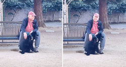 Žena pronašla svog izgubljenog psa kako se mazi sa strancem u parku