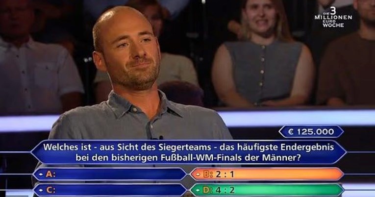 Nijemac u Milijunašu nije znao odgovor na nogometno pitanje povezano s Hrvatskom