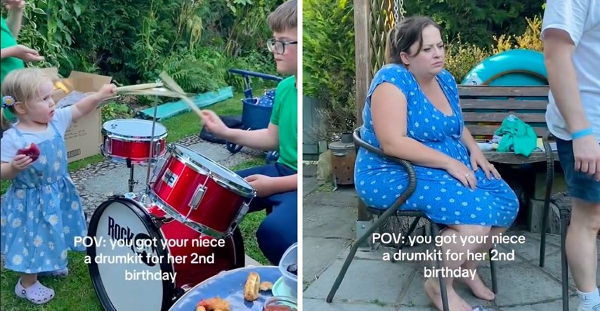 Teta je nećakinji za rođendan kupila bubnjeve, reakcija djevojčičine mame je hit