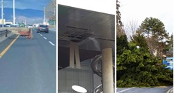 Kaos zbog vjetra u Zagrebu: Stup pao na most, drvo na ulicu, leti lim s nebodera