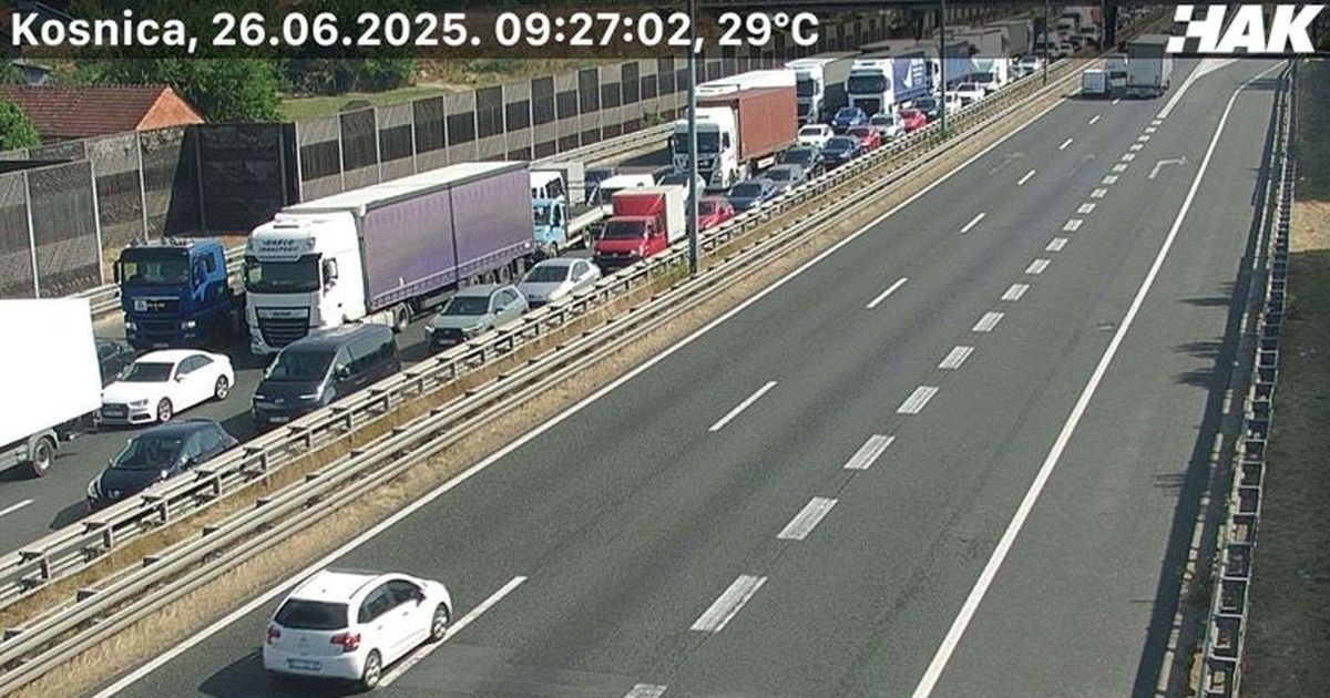 Nesreća kod Zagreba, nastala kolona od 8 kilometara