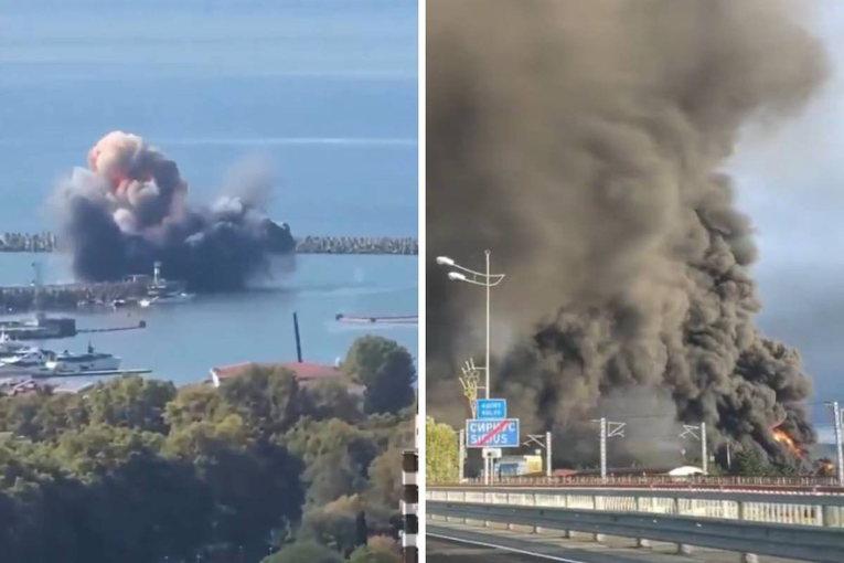 VIDEO Ovako danas izgleda Putinovo ljetovalište. Eksplozije, gori brod...