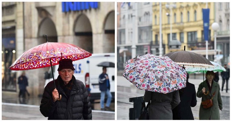FOTO Veseli kišobrani preplavili centar Zagreba na tmuran kišni dan