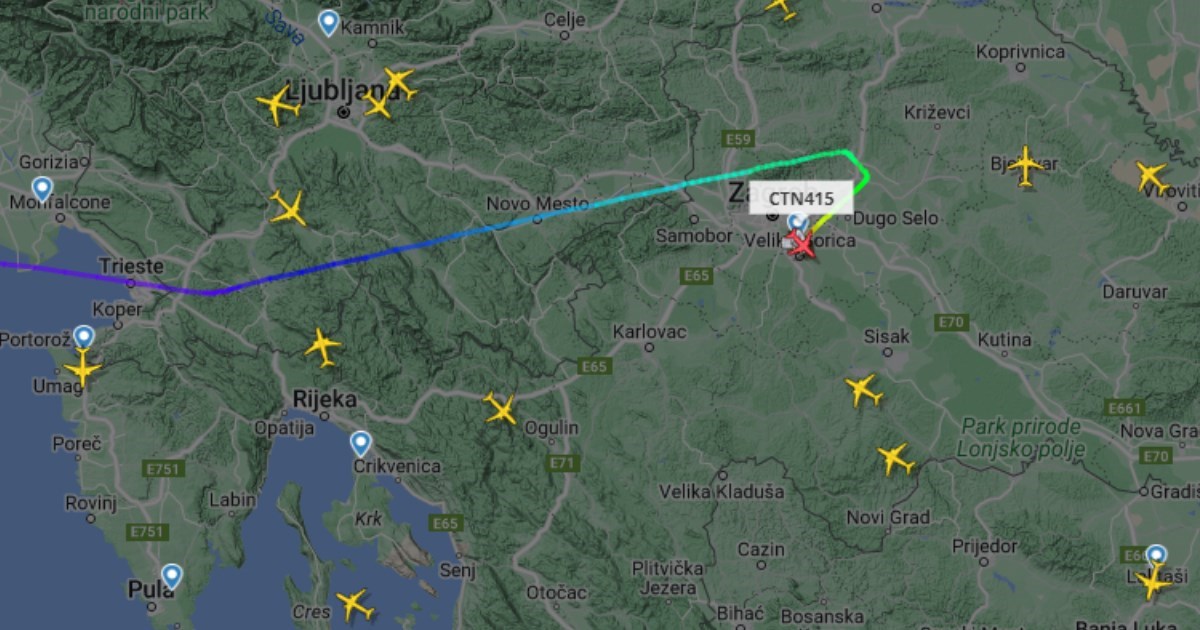 Avion na letu iz Britanije za Tursku prisilno sleto u Zagrebu