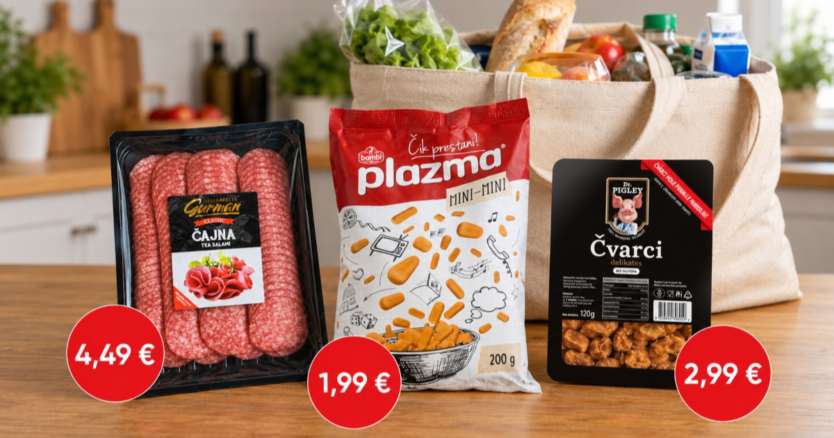 I danas se može dobro uštedjeti: Čajna 4,49 €, keksi 1,99 €, čvarci 2,99 €