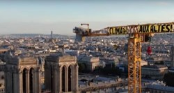 Greenpeace izvjesio klimatski transparent nad Notre-Dameom