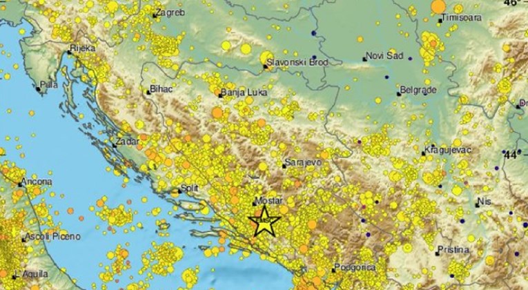 FOTO Ovo je karta svih potresa u regiji od 1960. godine. Evo koji su bili najgori