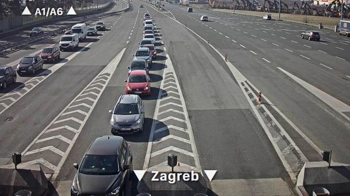 Kolona na Zagrebačkoj obilaznici u smjeru Bregane