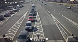 Kolona na Zagrebačkoj obilaznici u smjeru Bregane