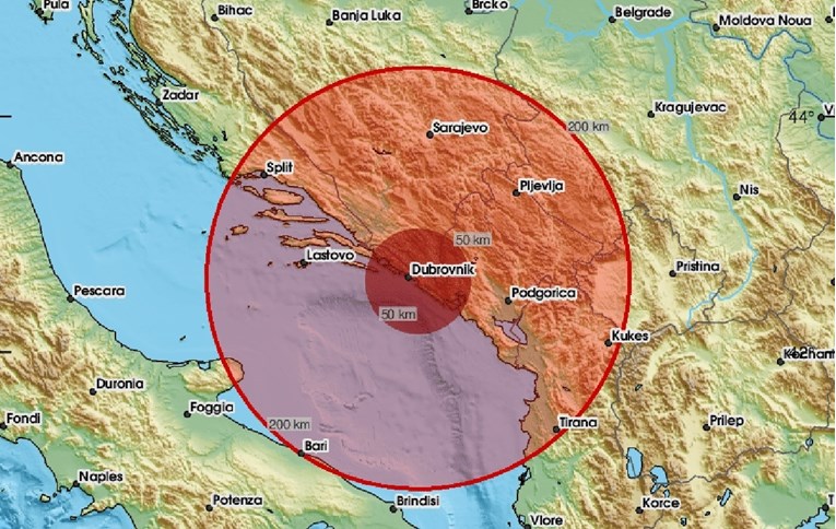 Potres magnitude 4 po Richteru kod Dubrovnika: "Dobro je udarilo"