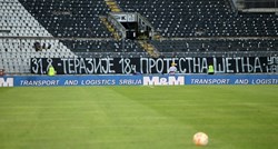 Grobari uništili ložu na stadionu Partizana