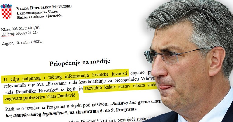 Vlada: U cilju potpunog i točnog informiranja hrvatske javnosti evo programa Đurđević