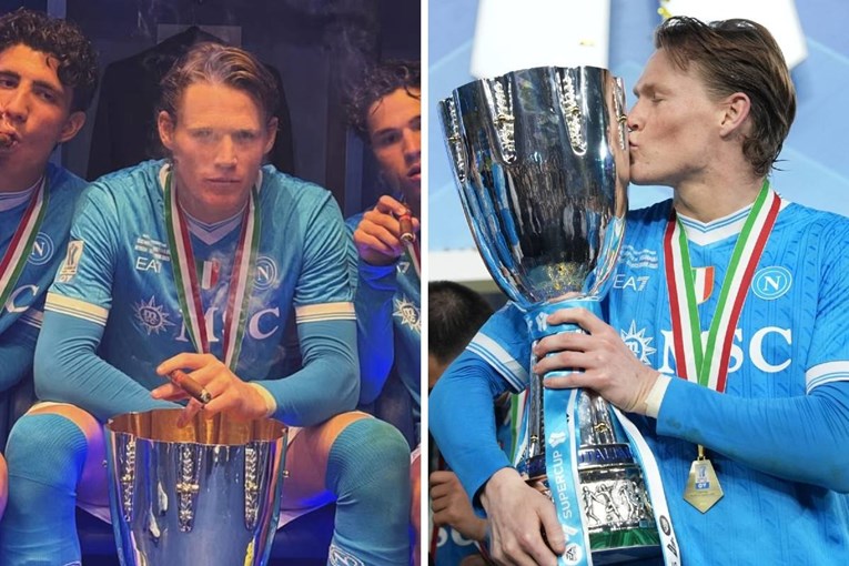 FOTO Zvijezda Napolija osvojila drugi trofej s klubom. Proslavila ga je s cigarom