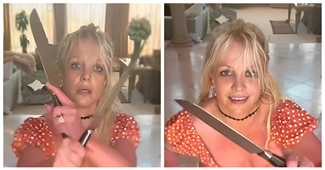 Britney Spears zabrinula fanove videom, snimala se kako pleše s velikim noževima