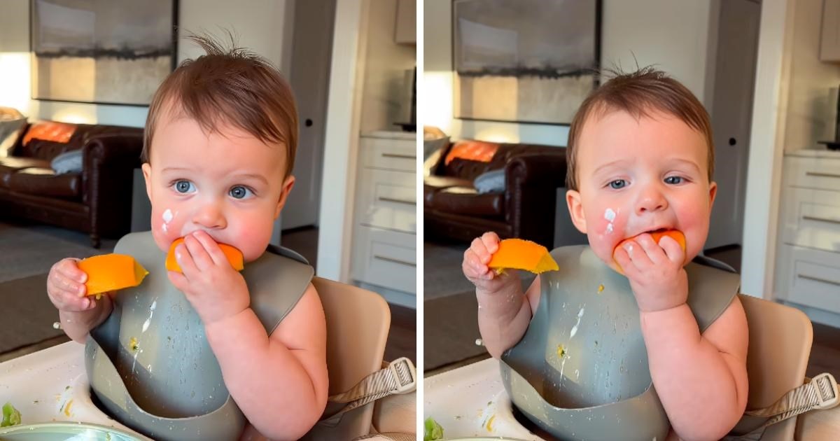 Mama je sinu dala da jede naranču. Način na koji maleni jede voće će vas nasmijati