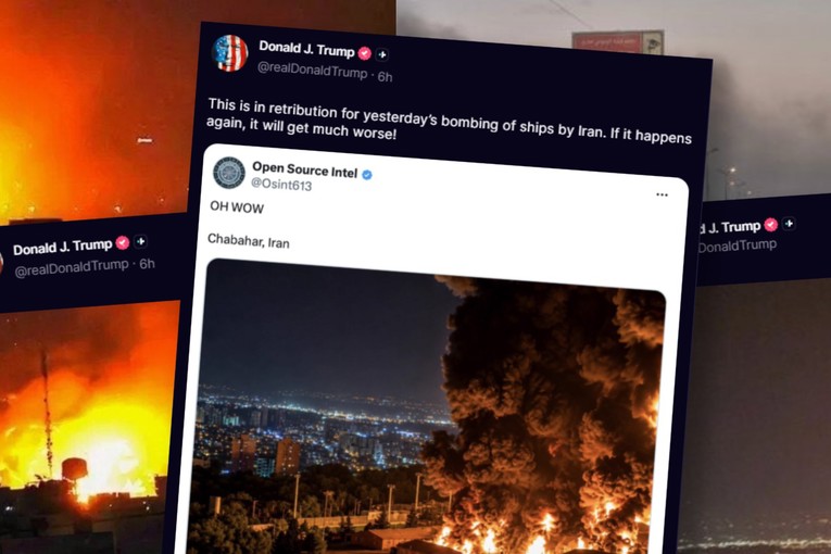 Trump noćas objavljivao slike i snimke napada na Iran: "Ovo je odmazda"