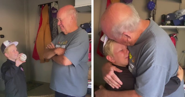 Video u kojem unuk poklanja djedu svoju potpisanu bejzbol lopticu rasplakao Instagram