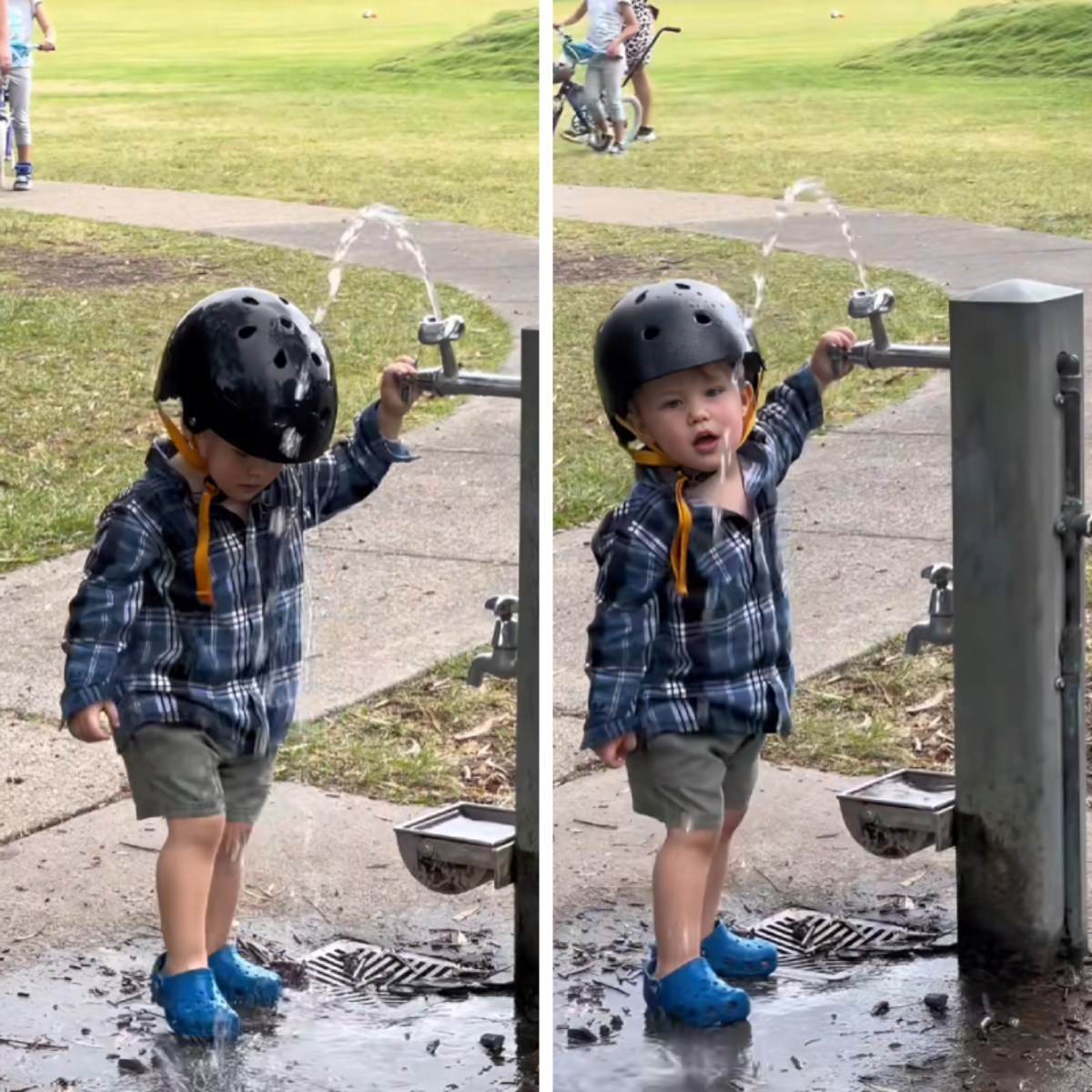 Dječak je u parku htio popiti vode, nasmijat ćete se kada vidite kako je sve završilo