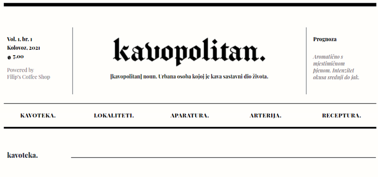 Kavopolitan: Prve online novine o kavi koje otkrivaju njene tajne i zanimljivosti