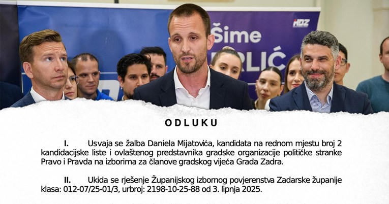 Preokret u Zadru. Ustavni sud odlučio da je ključni listić važeći, HDZ nema većinu