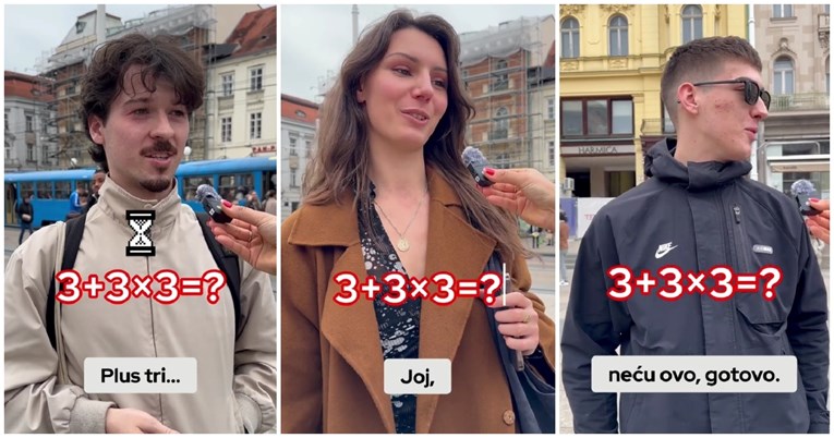 VIDEO Drama na Trgu bana Jelačića. Ispitivali smo ljude koliko je 3+3×3 :)