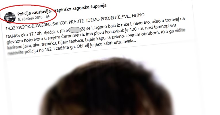 Gledajte datume. Hrvati masovno dijele objavu o nestalom dječaku iz 2018. godine