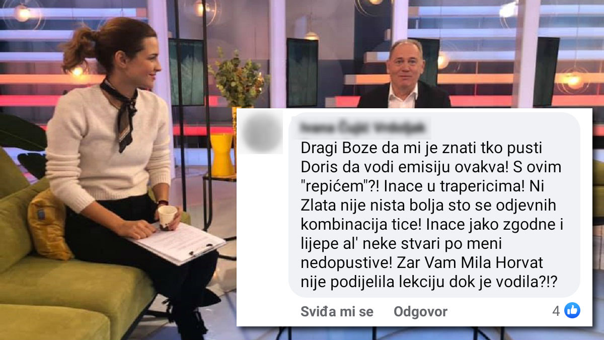 Gledateljima smeta izgled Doris Pinčić: "Tko ju je pustio da vodi emisiju ovakva?"