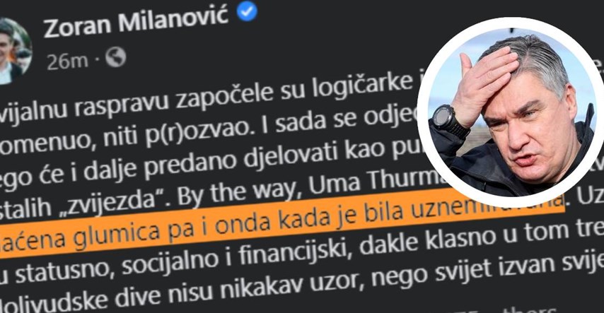 Milanović se opet svađa s Babama: Djeluju kao punomoćnici Ume Thurman