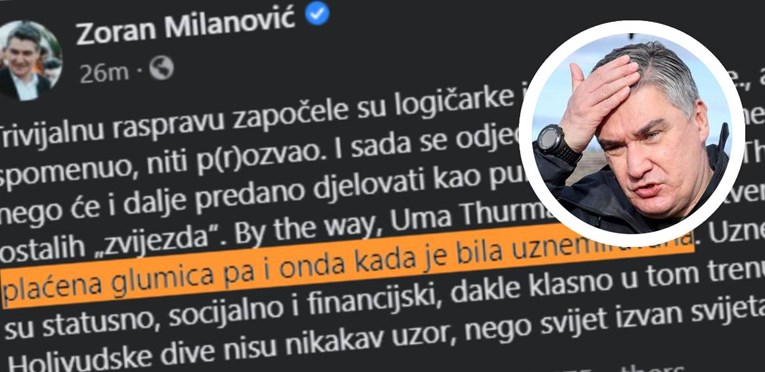Milanović se svađa s Babama: Uma Thurman je bila veličanstvena i kad je uznemiravana