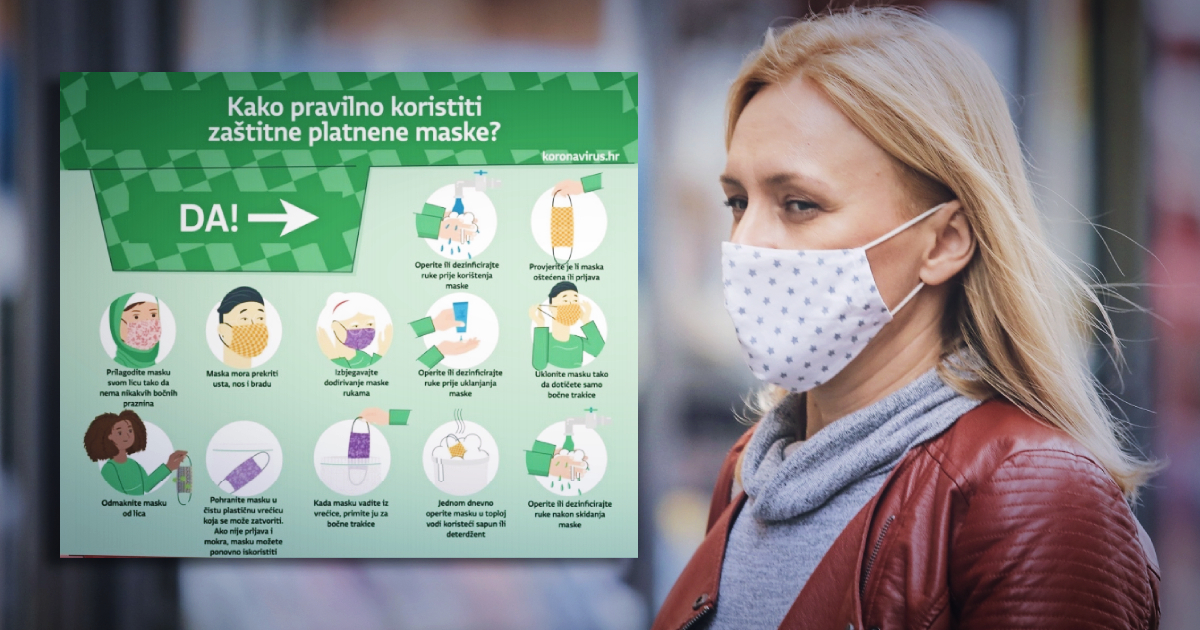 HZJZ objavio detaljne upute o tome kako nositi maske