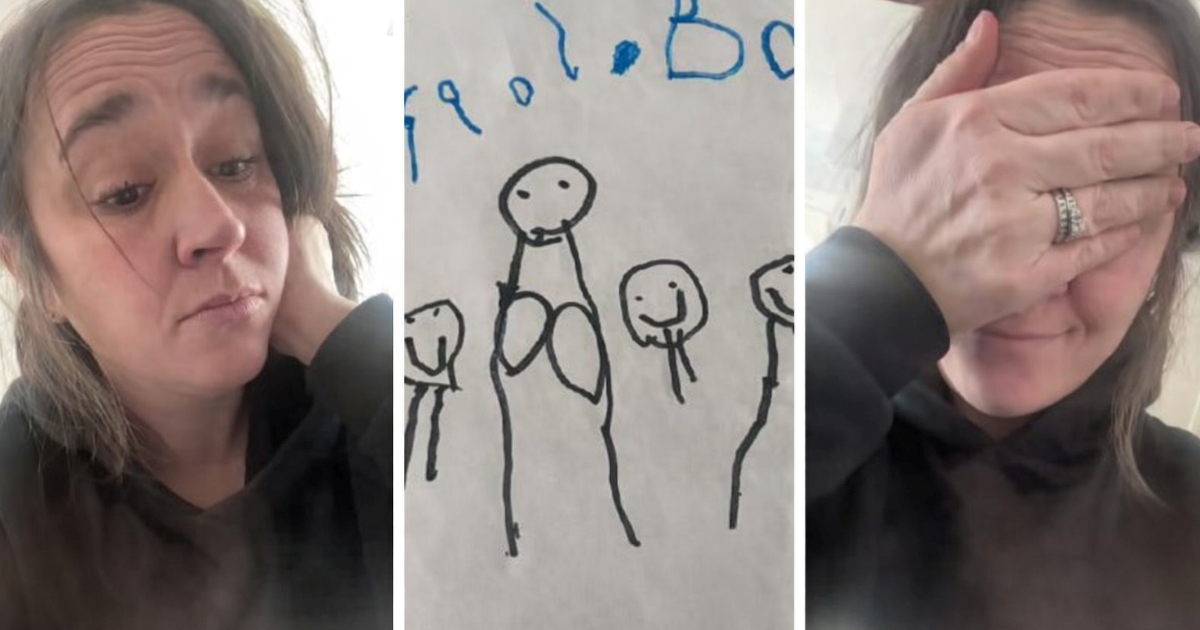 Dječji crtež obitelji postao hit: Mama je jedina s posebnim detaljem
