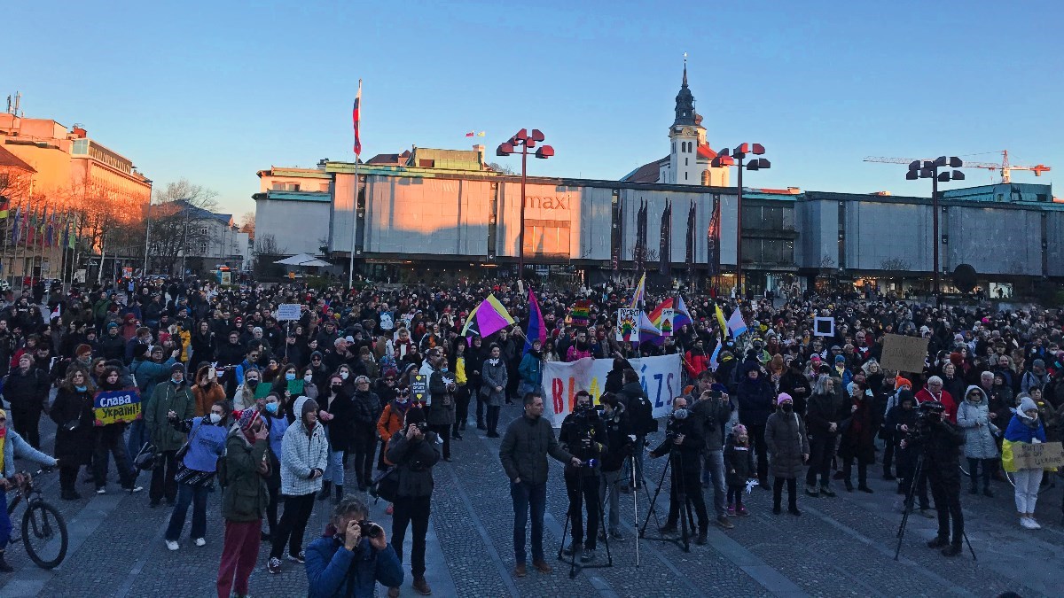 U Ljubljani prosvjed protiv rata u Ukrajini