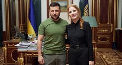 Volodimir Zelenskij se sastao s glumicom Jessicom Chastain: Svijet će čuti istinu
