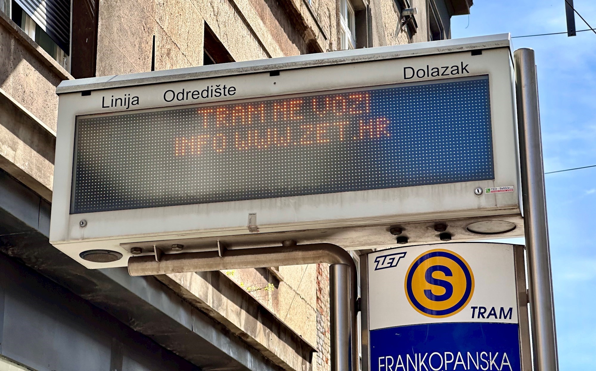 Tramvaji danas i sutra ne voze centrom i zapadnim dijelom Zagreba