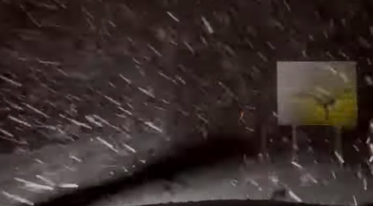 VIDEO Gust snijeg kod Imotskog