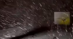 VIDEO Gust snijeg u okolici Imotskog, ponegdje ga ima blizu 10 cm