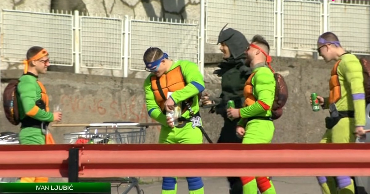 VIDEO Ninja kornjače i Shredder došli na utakmicu Orijenta i Cibalije